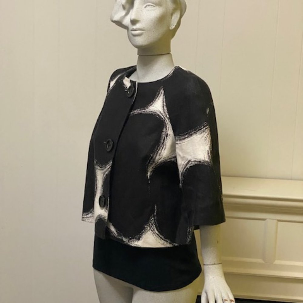 Michael Kors Cropped Black/White Jacket - Picture 3 of 4